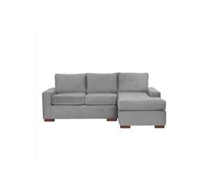 SECCIONAL DER LIVORNO TELA VELVET GRIS