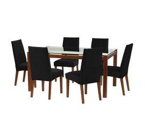 Juego De Comedor Barcelona 1600X1000 S/Cadiz Tela Negro