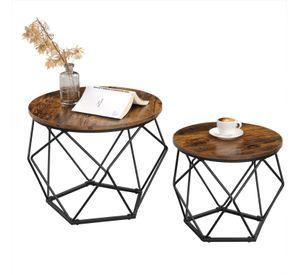 Set mesa de centro base hexagonal estilo Industrial