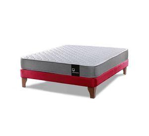 Cama Europea Zen Best Full 135x190 cm Tela Velvet Rojo