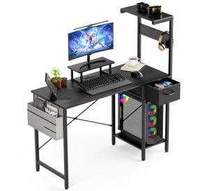 Escritorio Metal Oficina Doble Tablero con bolsillo 120×120×50CM