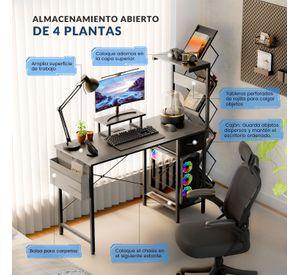 Escritorio Metal Oficina Doble Tablero con bolsillo 120×120×50CM