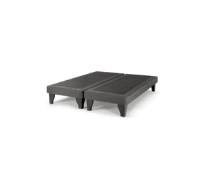 Base Cama Europea Gris Grafito Lino 2 Plaza 150X190