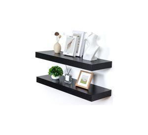 Repisa Flotante Negra Minimalista Estante Organizador Pared 60cm