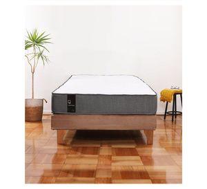 Cama Europea Zen Best 1.5 Plaza Colchon Resortes Base DivididaTela Beige