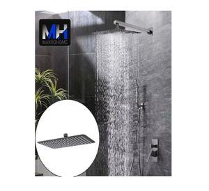 Brazo De Ducha 40cm + Plato De Ducha 20x30cm Gunmetal Taumm