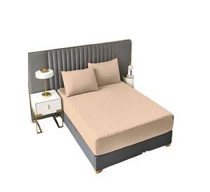 CUBRECOLCHON IMPERMEABLE PLAZA Y MEDIA COLOR BEIGE