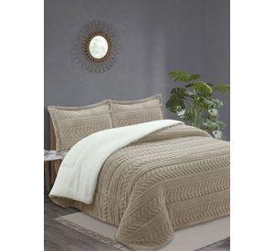 PLUMON ANDES CHIPORRO JACQUARD BEIGE 1.5 PLAZA