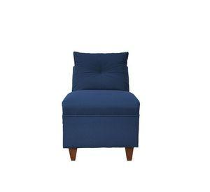 Butaca Mateo Chenille Azul Pata Madera 1C