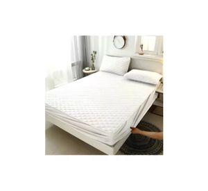 Cubre colchón impermeable 1.5 plazas + funda impermeable, color blanco