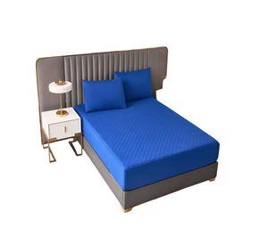CUBRECOLCHON IMPERMEABLE PLAZA Y MEDIA COLOR AZUL