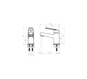 Llave Monomando Lavatorio Acabado Cromado Módena Plateado
