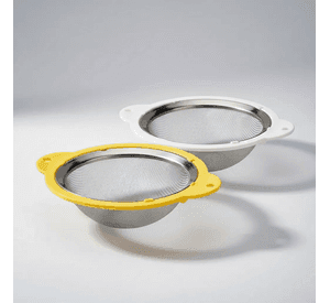 Set X2 Colador De Malla Fina 18cm Acero Inoxidable Con Asas