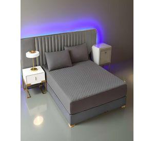 CUBRECOLCHON IMPERMEABLE PLAZA Y MEDIA COLOR GRIS OSCURO