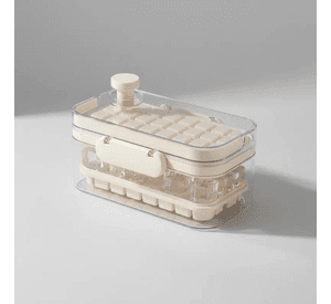 Cubetera Doble Con Tapa Y Contenedor Liberador De Hielo