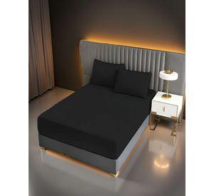 CUBRECOLCHON IMPERMEABLE 2 PLAZAS COLOR NEGRO