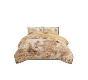 PLUMON PELUDO KING BEIGE JASPEADO CON CHIPORRO QUITA FRIO SUAVE TF