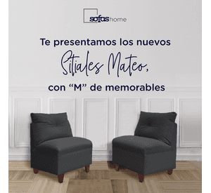 Par Butacas Mateo Chenille Grafito Pata Madera 1C