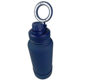 Botella Azul de Agua de Acero Inoxidable de 650ML con Soporte Magnético para Teléfono T-1004