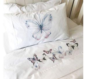 Set Cuna Mariposas Rosadas