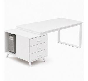 Escritorio de Oficina Atlas Blanco 140 Cm Tres Cajones
