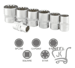Juego Dados Poligonales 1/2 19pcs 8mm Hasta 32mm Cm-da2019