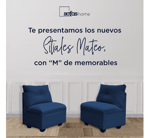 Par Butacas Mateo Chenille Azul Pata Plastica 1C