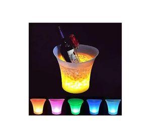 Hielera Con Luz Led Enfriador Botellas Cerveza Vinos Fiesta Color Rgb