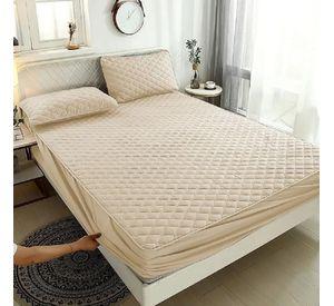 Cubre Colchón Super King Beige Impermeable Con Fundas Rouss