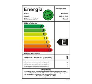 Frigobar Mademsa 90L Frío Directo con Llave y Luz LED MMB91