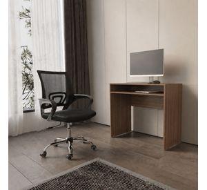 Combo Oficina 1 Escritorio Avellana + Silla New York Negra Ergonomica