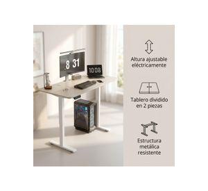 Escritorio Altura Ajustable Eléctrico 120cm Profesional Marrón Claro