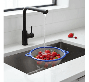 Colador Escurridor De Cocina Malla Metalica 23 Cm Con Asas