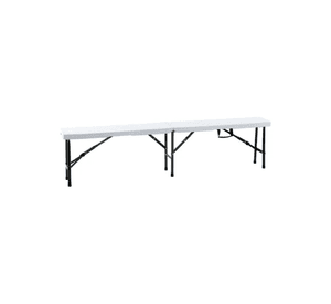 Banco Plegable Blanco 43x180x25 cm - Alpes