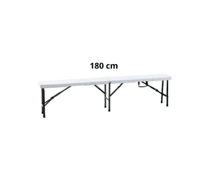 Banco Plegable Blanco 43x180x25 cm - Alpes