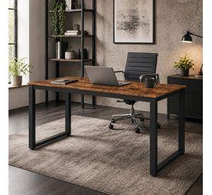 Escritorio Orion Reforzado Rústico 140 cm para Home Office, Oficina o Estudio