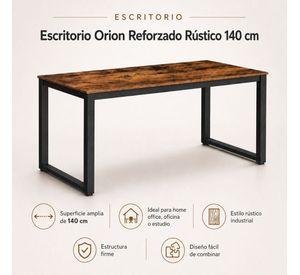 Escritorio Orion Reforzado Rústico 140 cm para Home Office, Oficina o Estudio