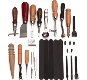 Kit De 18 Herramientas Para Trabajo En Cuero Artesanía .