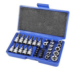 Juego Dados Torx Estrella 3/8 Hembra Macho 34 Pcs Crownman Tecnopro