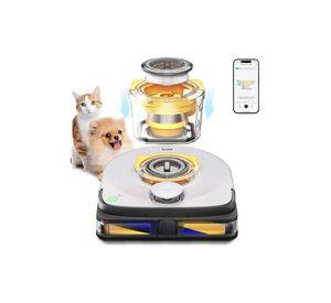Ubpet V10 Robot aspirador para pelo de mascotas, 22000PA Succion ideal para alfombras