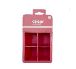 CUBETA DE HIELO SILICONA KEEP ROJO