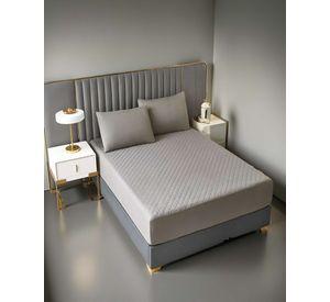 CUBRECOLCHON IMPERMEABLE PLAZA Y MEDIA COLOR GRIS CLARO