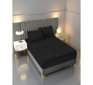CUBRECOLCHON IMPERMEABLE PLAZA Y MEDIA COLOR NEGRO