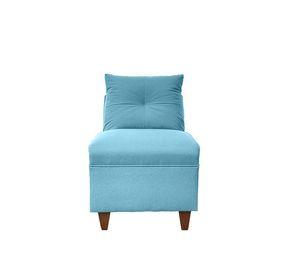 Butaca Mateo Chenille Turquesa Pata Madera 1C