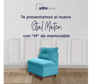 Butaca Mateo Chenille Turquesa Pata Madera 1C