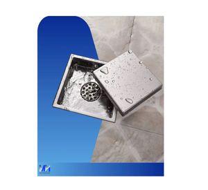 Desague Al Piso Invisible 10x10 Cm Acero Inoxidable Rejilla