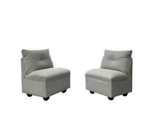 Par Butacas Mateo Chenille Gris Pata Plastica 1C