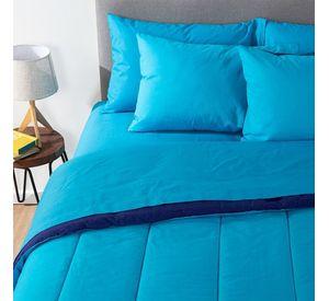 PLUMON BICOLOR ARTHOME AZUL CELESTE 1.5 PLAZAS