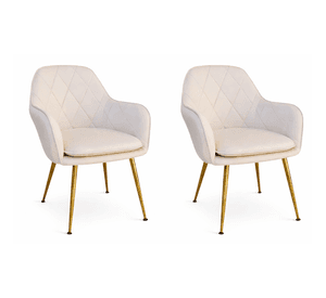 Pack 2 Butacas Sitiales Velvet Diamond Beige