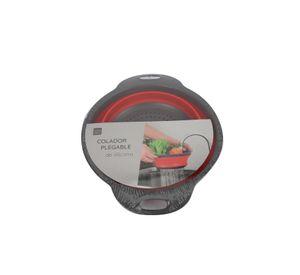 Colador Plegable Negro y Rojo